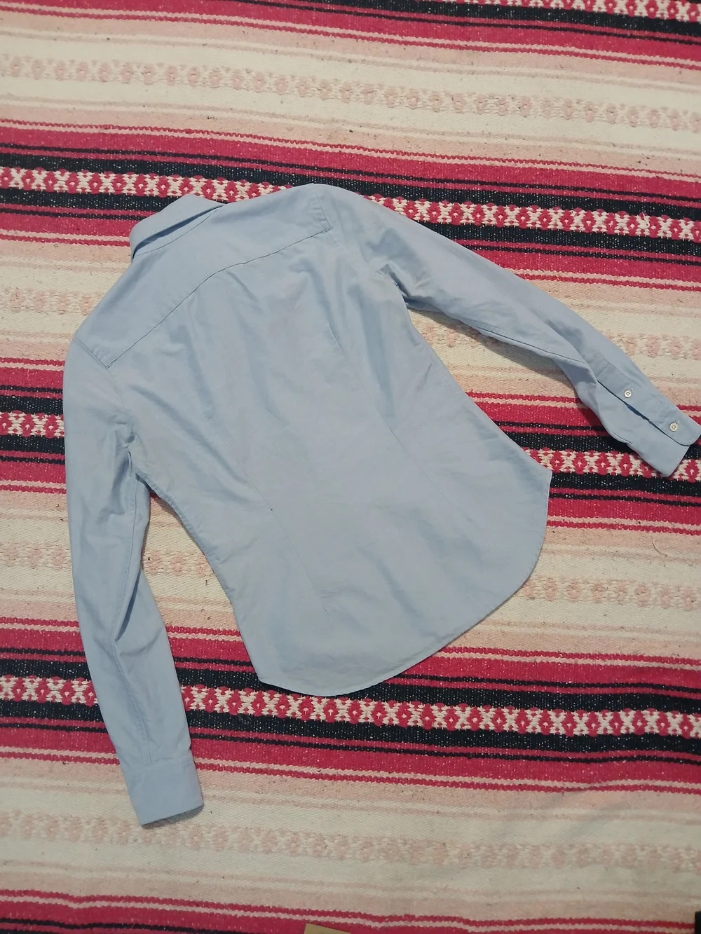 Polo Ralph Lauren Blue Button Up Super Slim Fit Girls/2 Preppy Casual